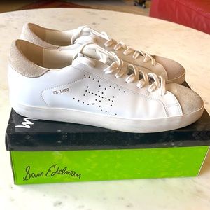 Sam Edelman white leather sneakers sz 8